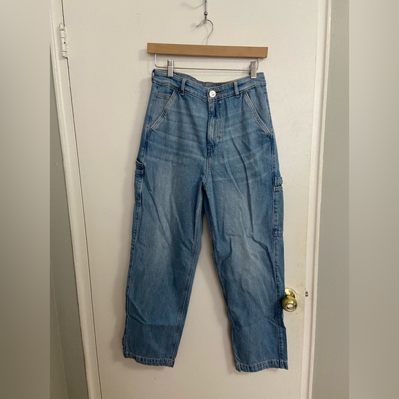 American Eagle Cargo Jeans - Size 10 - Light Wash - Picture 2 of 5